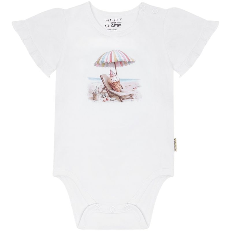 Hust and Claire Hcbritt Sunny kortermet body, White