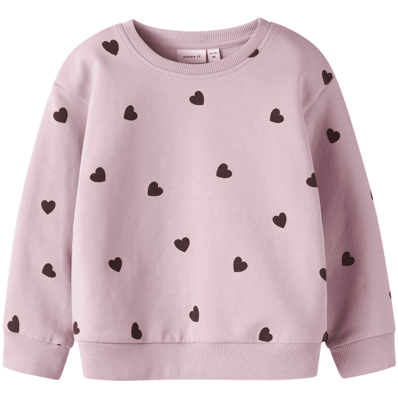 Name It Nmfneheart sweatshirt til småbarn, Burnished Lilac