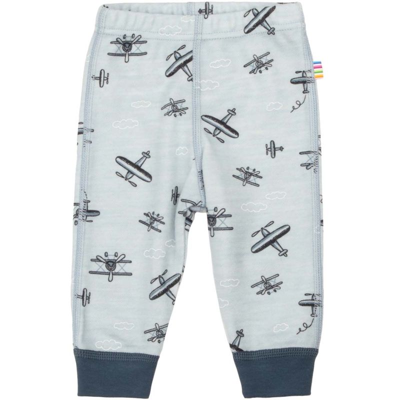 Joha Goose/Propeller leggings i ull/bambus, Light blue