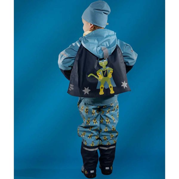 Hovedbilde Kattnakken Plask Superhelt regnsett m/kappe, ...