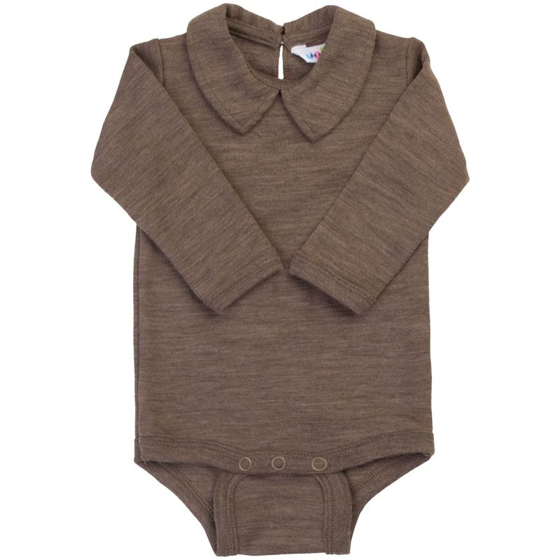 Joha body i ull/silke m/krage, Brown