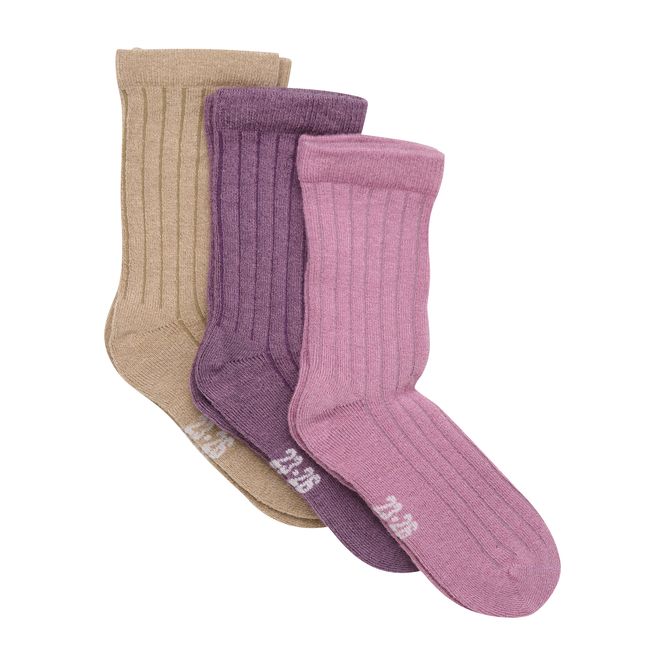 Hovedbilde Minymo 3-pack sokker i viskose/ull til barn, ...