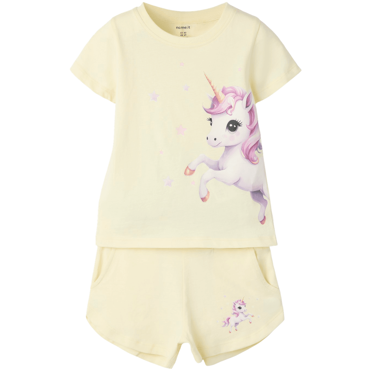 Name It Nmfhelgas shorts-sett til småbarn, Pear Sorbet