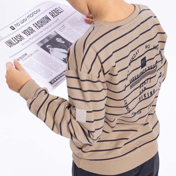 Hovedbilde No Way Monday sweatshirt til barn, Light Grey