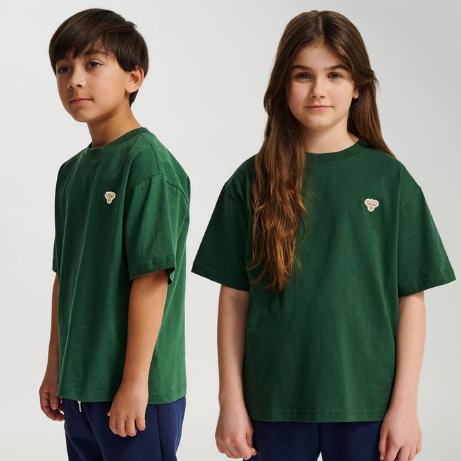 Hovedbilde Hummel Loose Bee t-skjorte til barn, Dark Green