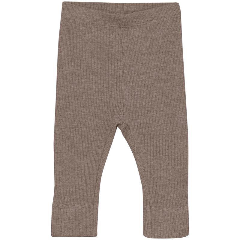 Fixoni Rib leggings til baby, Coffee Quartz Melange