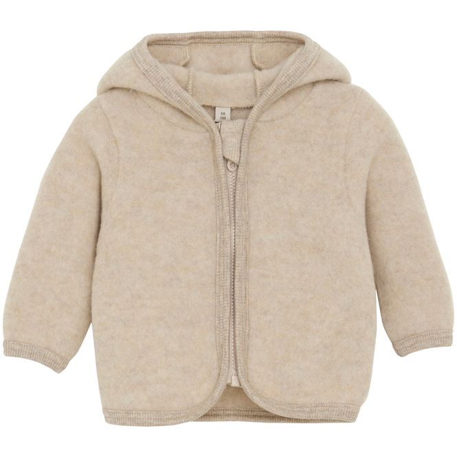 Hovedbilde HUTTEliHUT Jakke i ullfleece med ører, Camel ...