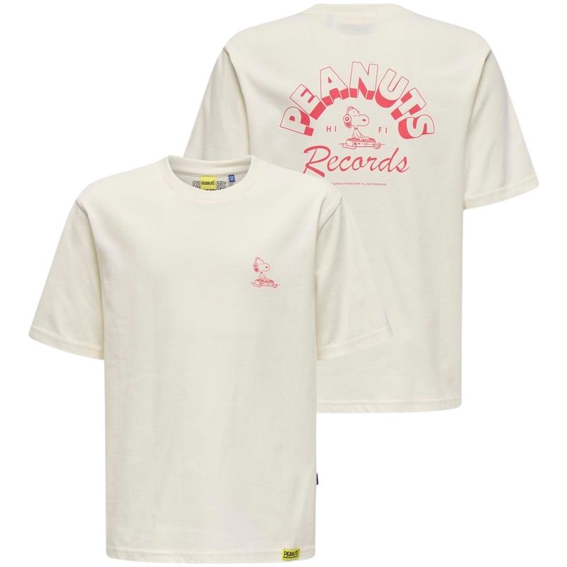 Only & Sons Osjpeanuts t-skjorte til barn, Egret