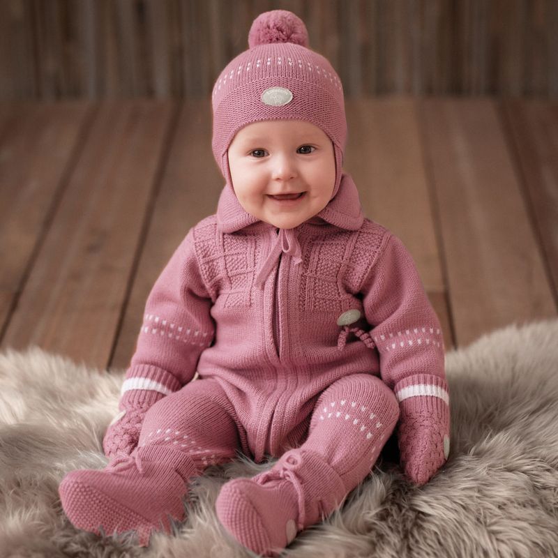 Lillelam Classic votter i merinoull, Blush