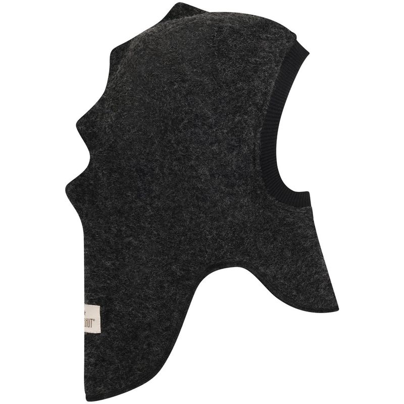 HUTTEliHUT Dino balaclava i ull, Dark Grey Melange