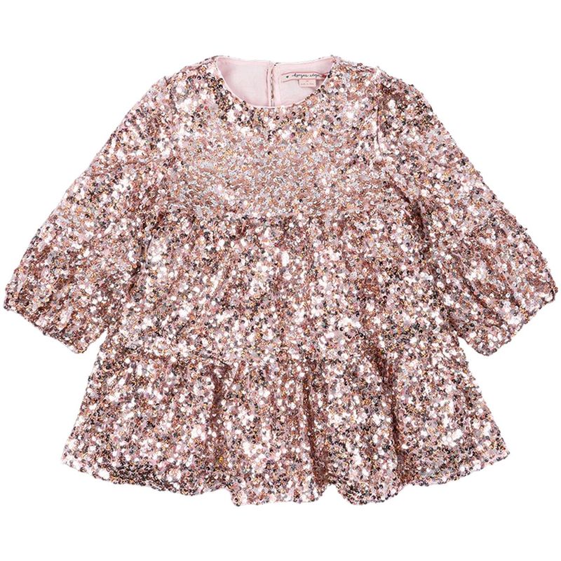 Konges Sløjd Lila paljettkjole til barn, Grey/Rosa