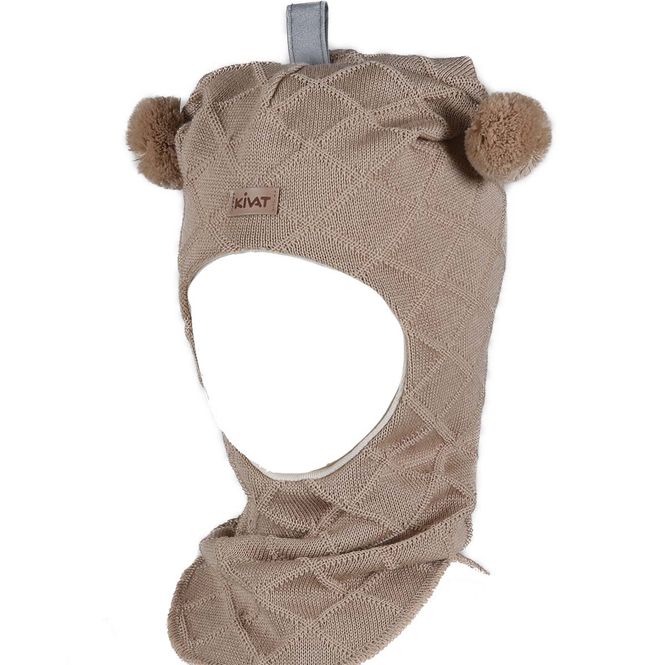Hovedbilde Kivat Cable balaclava til barn og baby, Lys Beige