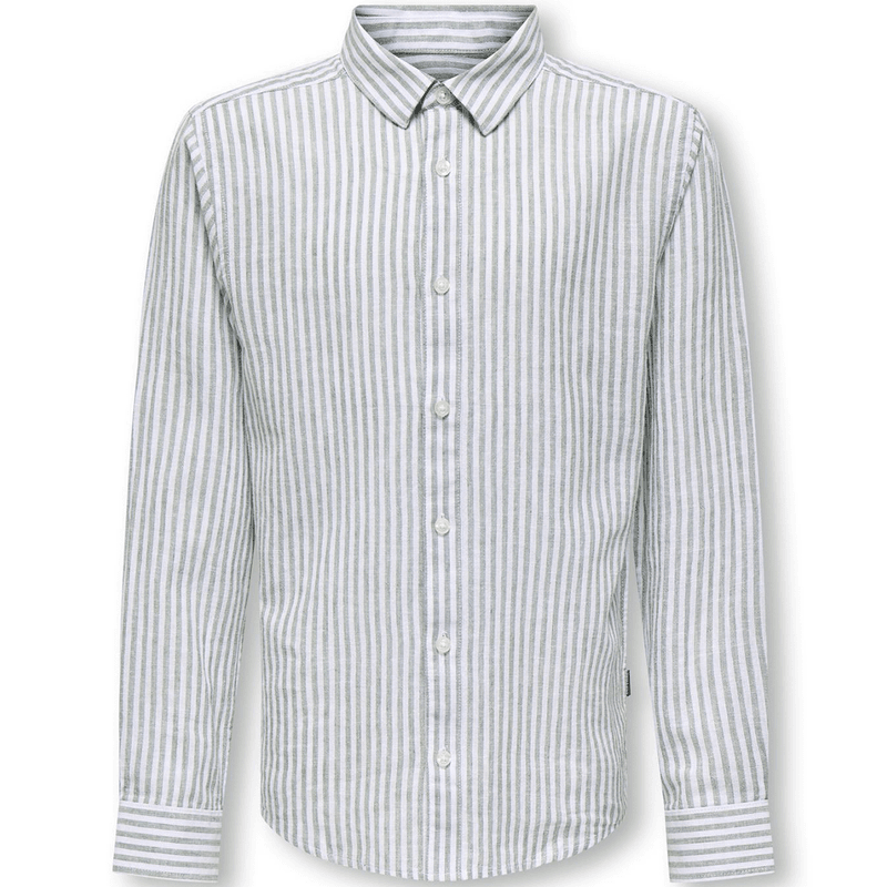 Only & Sons Osjcaiden skjorte til barn i lin, Sea Spray