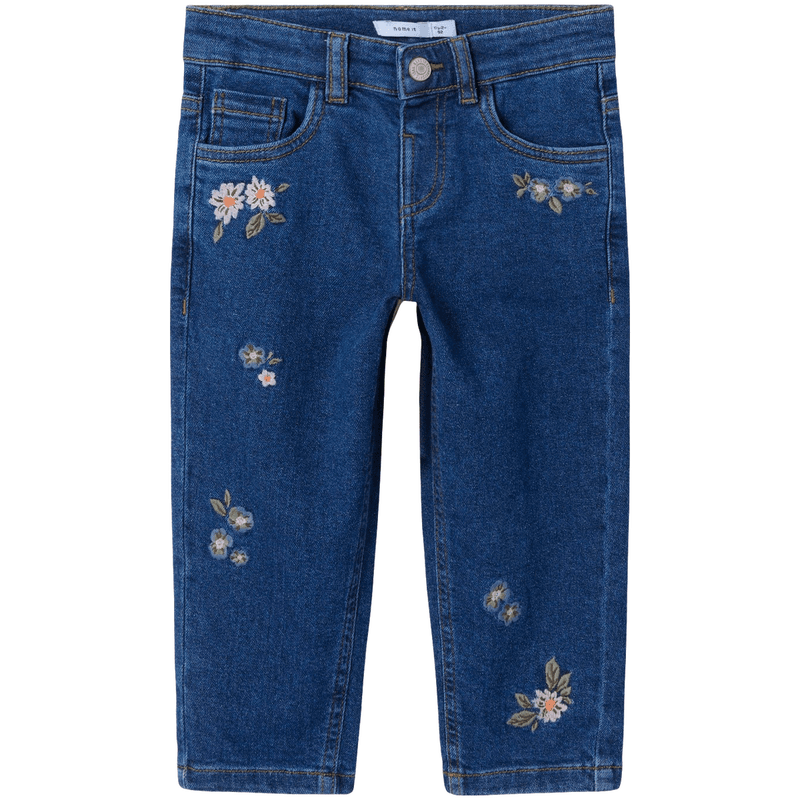 Name It Nmfbella Mom-jeans til småbarn, Dark Blue Denim