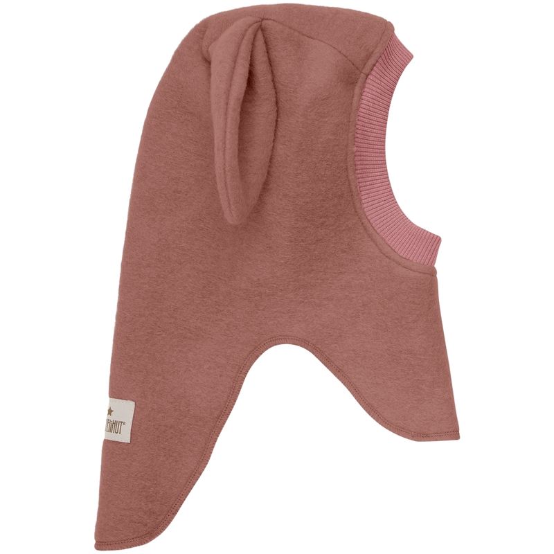 HUTTEliHUT Balaclava Kaninører tovet ull, Burlwood