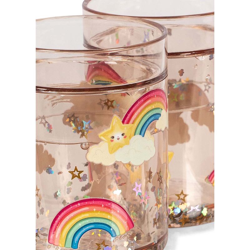 Konges Sløjd 2-pack glitter kopper, Rainbow