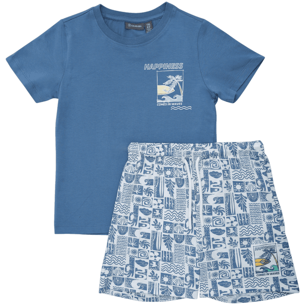 Hovedbilde Colorkids shorts-sett til barn, Coronet Blue