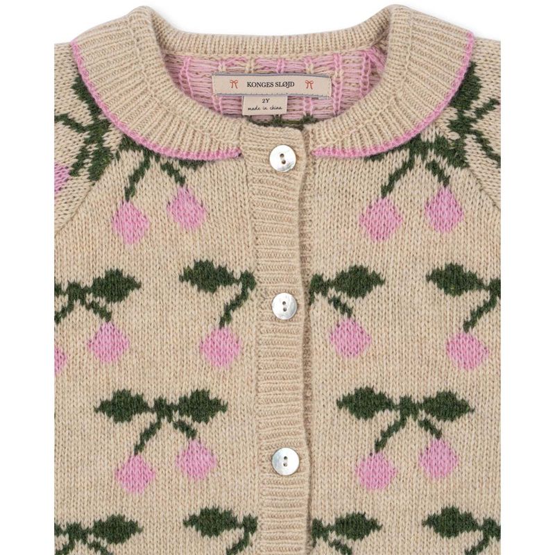 Konges Sløjd Belou strikket cardigan i ull, Cherry
