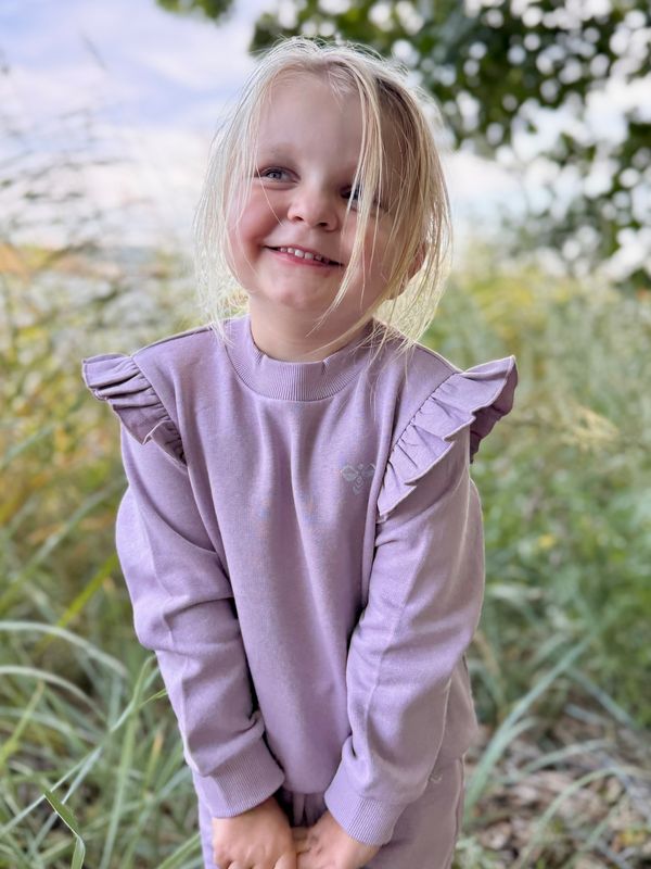 Hummel x DressMyKid Ruffle joggedress-sett, Sea Fog