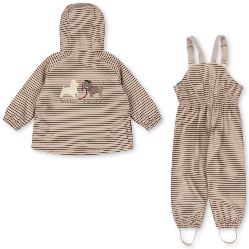 Konges Sløjd Rainy Palme regnsett, Stripe La Mer
