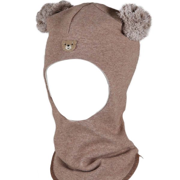 Hovedbilde Kivat Cotwool balaclava med bamse, Brun