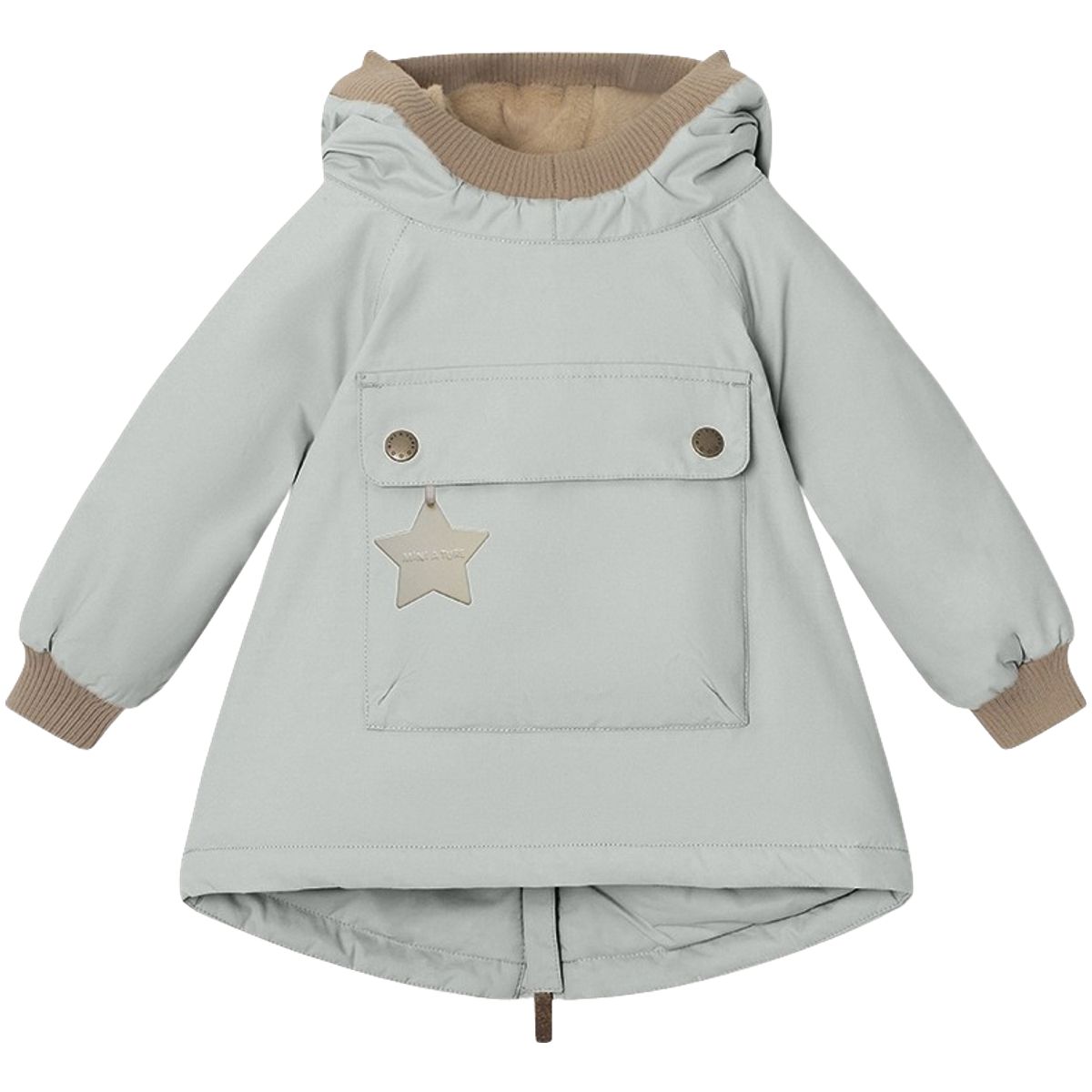 Mini A Ture Wen vinterjakke til baby, Puritan Grey