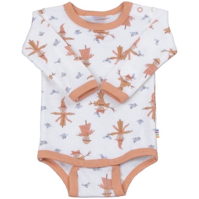 Hovedbilde Joha Scarecrow body i ull/bambus, Off White/Peach