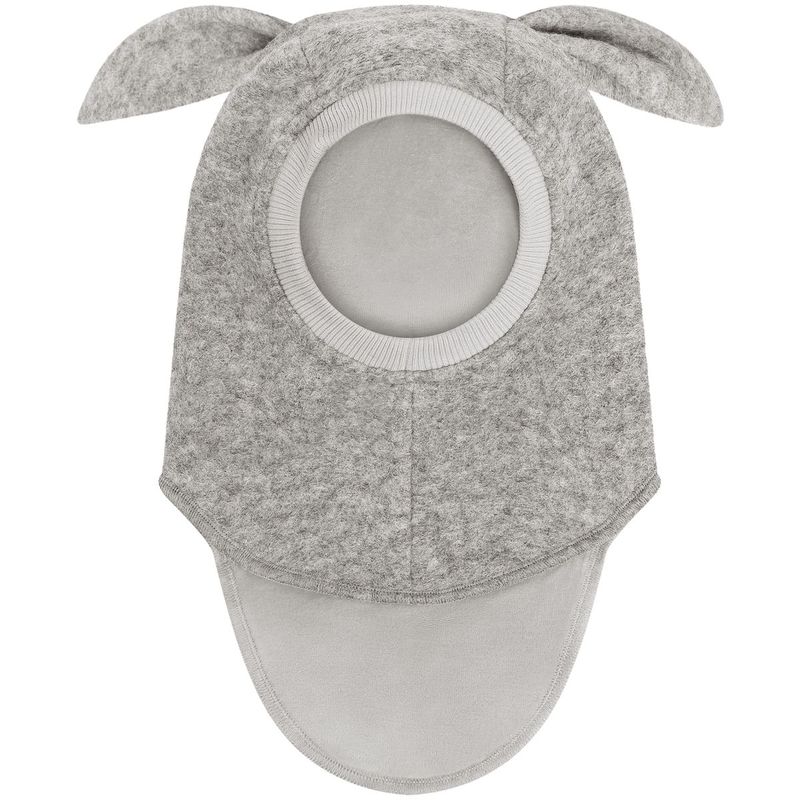 HUTTEliHUT balaclava i ull m/kaninører, Medium Grey Melange