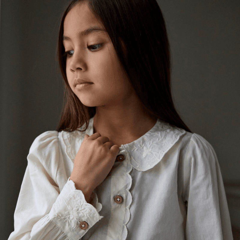 Lil' Atelier Nmfola bluse til småbarn, Turtledove