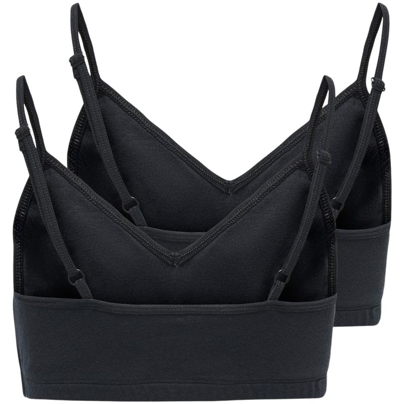 Kids Only Koglola 2-Pack BH til ungdom, Black