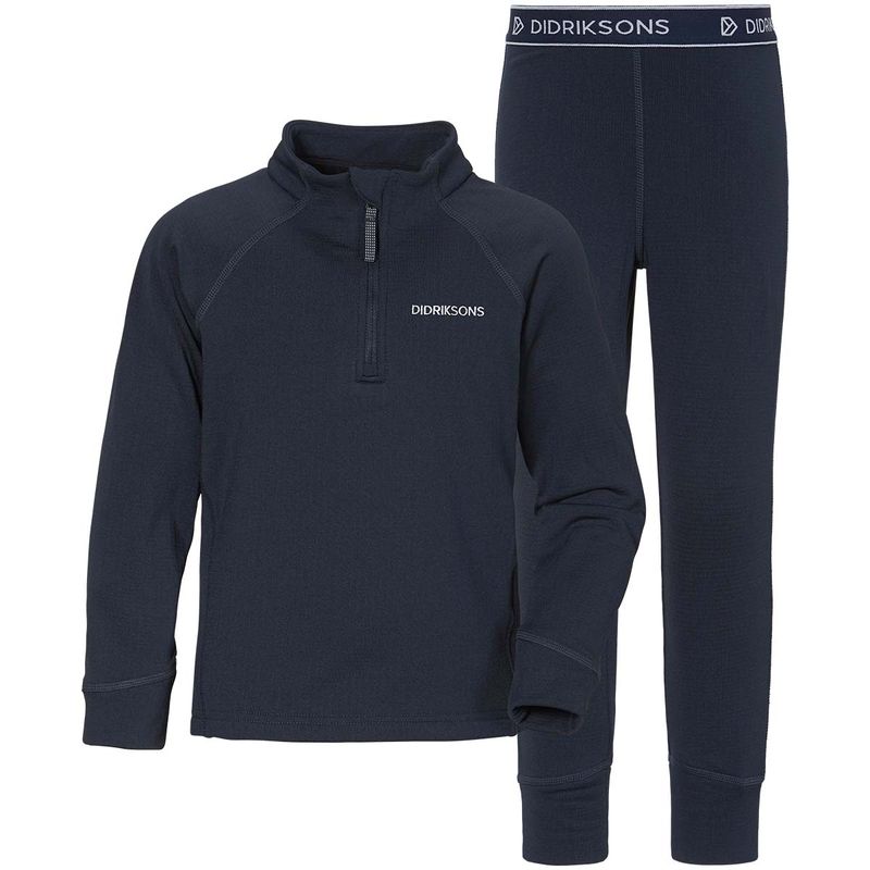 Didriksons Jadis fleece-sett til barn, navy