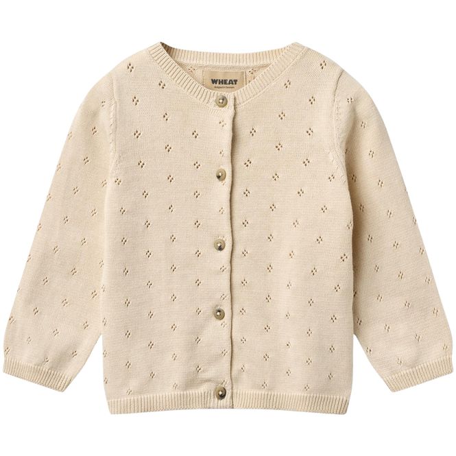 Hovedbilde Wheat Maia cardigan til baby, Sandshell