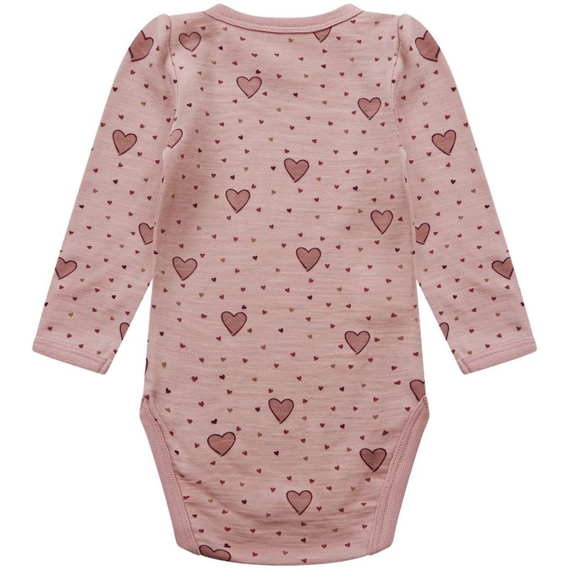 Hust and Claire Hcbaloo body i ull/bambus, Dusty Rose/Hearts