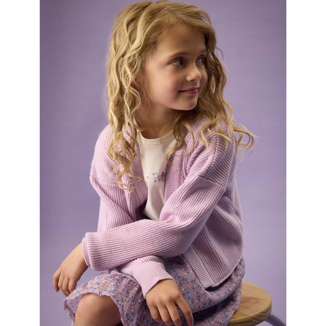 Hovedbilde Creamie strikket cardigan til barn, Lavender ...