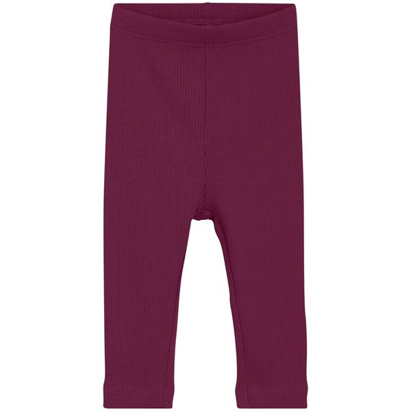 Hovedbilde Minymo Rib leggings til baby, Raspberry Coulis
