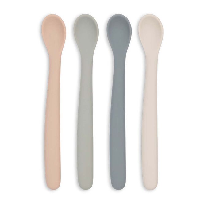 Hovedbilde Konges Sløjd 4-pack skjeer i silikon til baby, ...