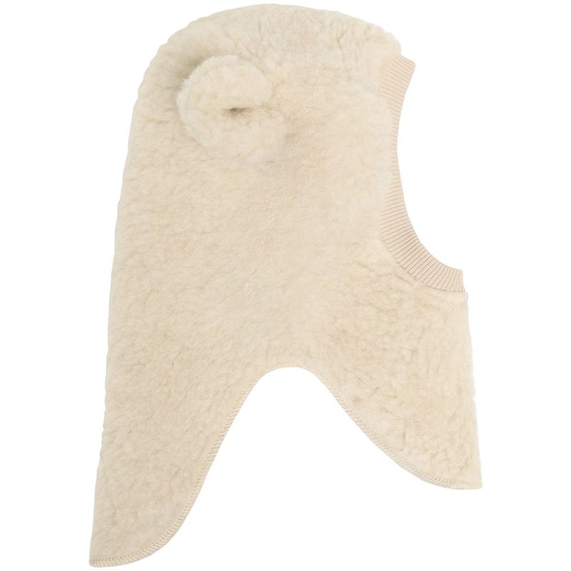 HUTTEliHUT Teddy balaclava i ull m/ører, Cement