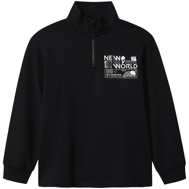 Name It Nkmkimba half-zip genser til barn, Black