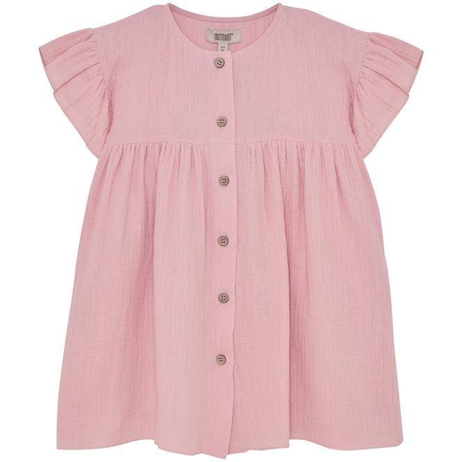 Hovedbilde HUTTEliHUT kjole til barn i muslin, Pale Mauve