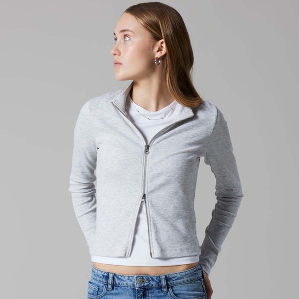 Hovedbilde LMTD Nlfhinaja zip-genser til barn, Light Grey ...