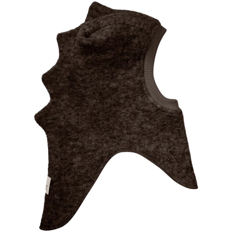 HUTTEliHUT Balaclava lue dino tovet ull, Dark Brown