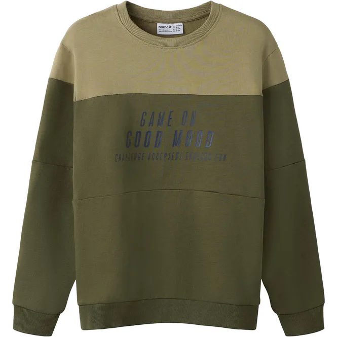 Hovedbilde Name It Nkmvemil sweatshirt til barn, Olive Night