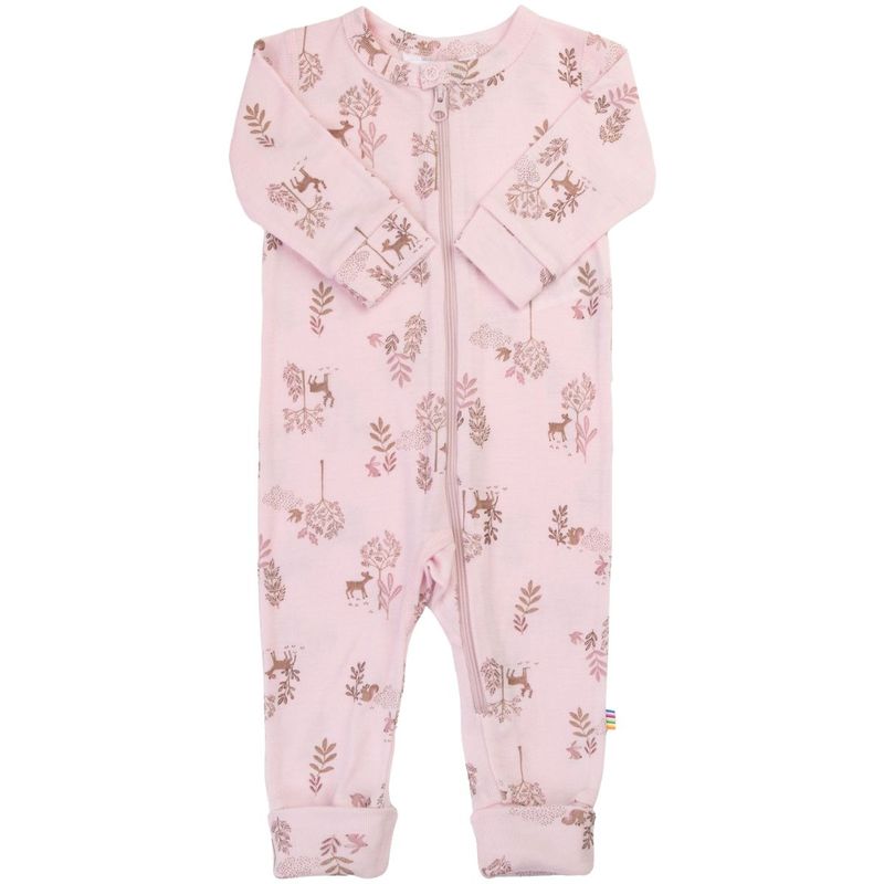 Joha heldress/pyjamas i ull/silke, Lt. pink