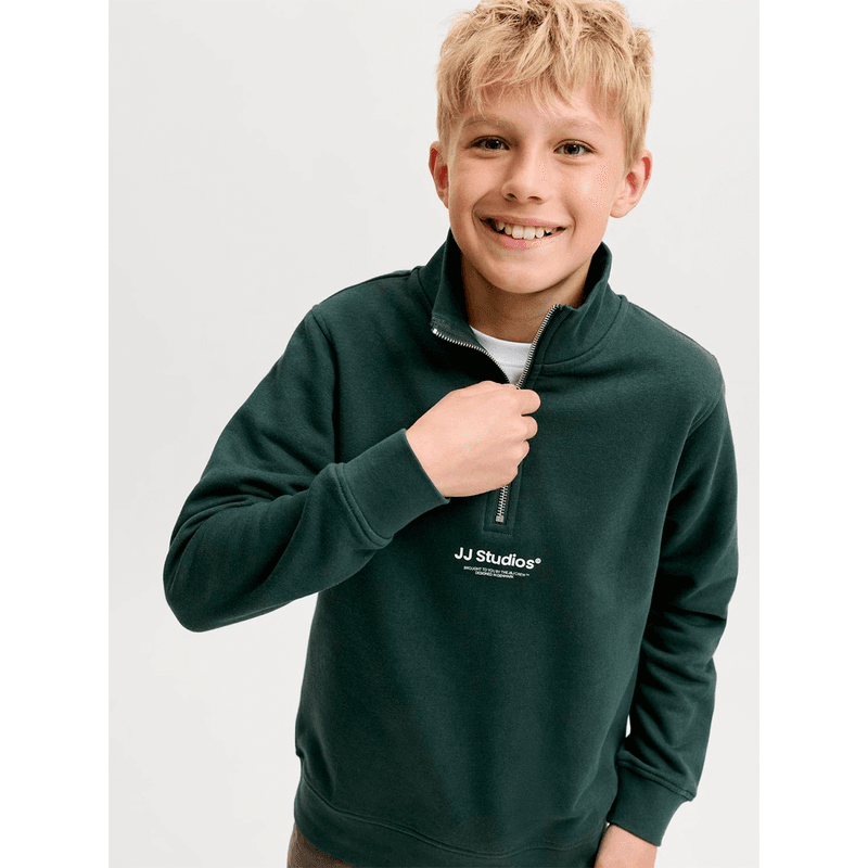 Jack and Jones Junior Jjesoho half-zip genser, Scarab