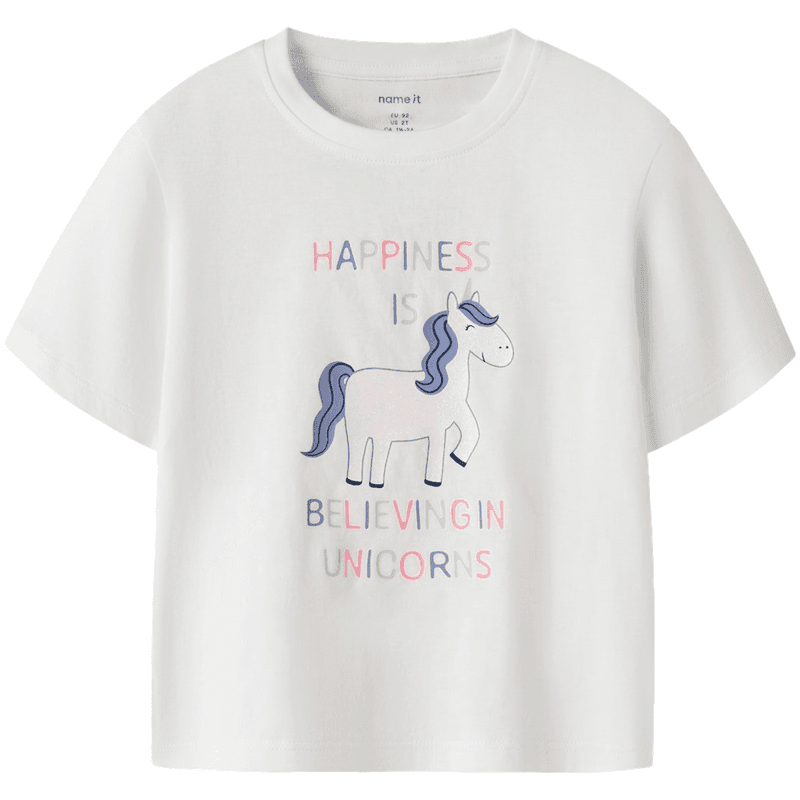 Name It Nmfvelda t-skjorte til småbarn, Bright White