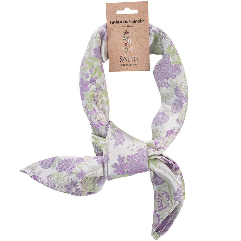 Salto Signe Satin skjerf til festdrakt/bunad, Lavendel