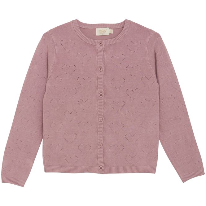 Hovedbilde Creamie Pointelle cardigan til barn, Woodrose