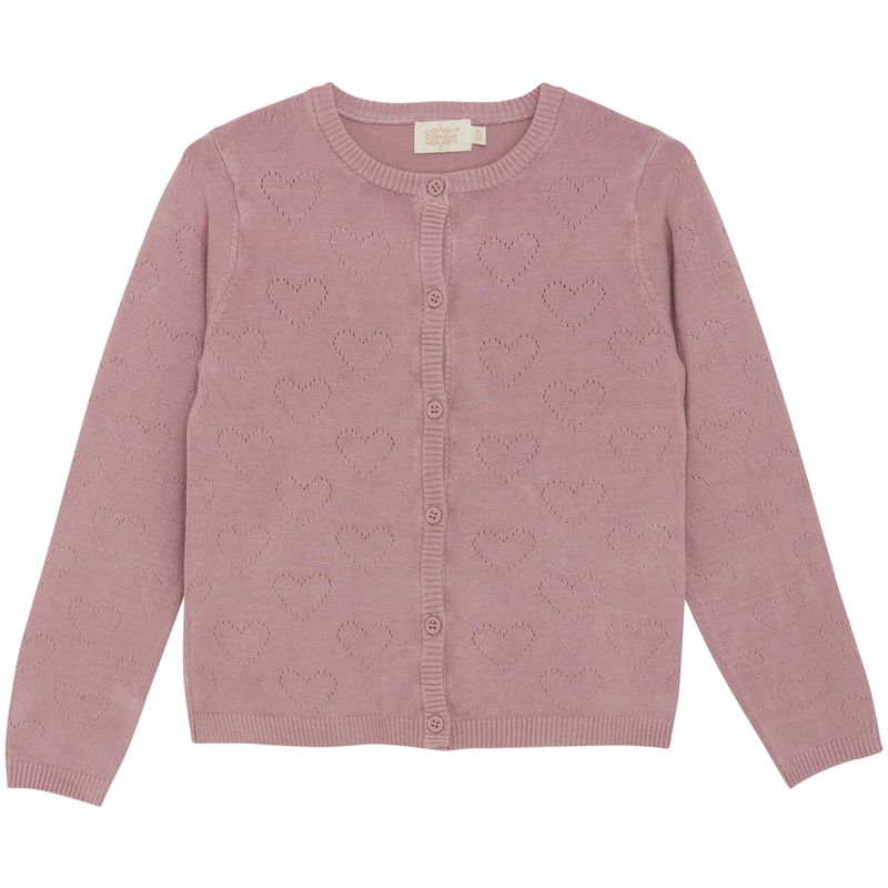 Creamie Pointelle cardigan til barn, Woodrose