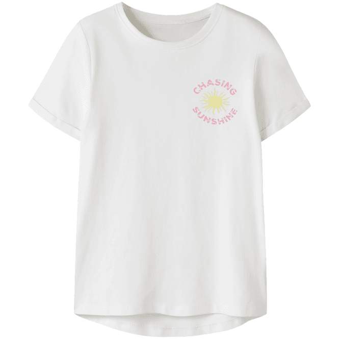 Hovedbilde Name It Nkfvix t-skjorte til barn, Bright White