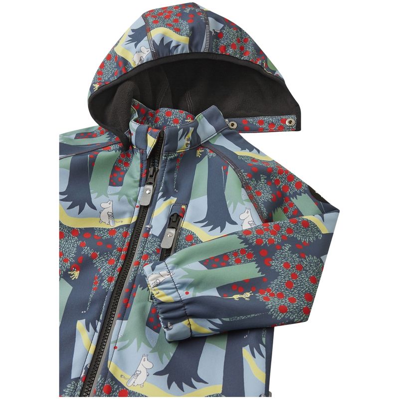 Reima Vantti Moomin softshelljakke til småbarn, Black